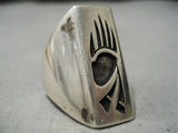 Important Vintage Hopi Native American Steven Pooyuoma Sterling Silver Ring-Nativo Arts