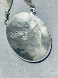 Phil Poseyesva Rare Vintage Native American Hopi Sterling Silver Necklace-Nativo Arts