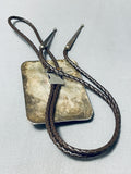Sensational Vintage Native American Navajo Old Kingman Turquoise Sterling Silver Bolo Tie-Nativo Arts