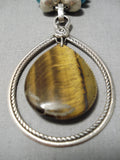 Native American Important Francisco Gomez Vintage Sterling Silver Turquoise Necklace-Nativo Arts