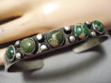 Wonderful Vintage Native American Navajo Cerrillos Turquoise Sterling Silver Bracelet-Nativo Arts