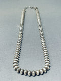 Perfect Vintage Native American Navajo Sterling Silver Necklace-Nativo Arts