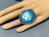 Important Tso Family Vintage Native American Navajo Webbed Turquoise Sterling Silver Ring-Nativo Arts