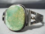 Important Early Steve Arviso Vintage Native American Navajo Turquoise Sterling Silver Bracelet-Nativo Arts