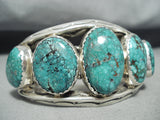 Native American Important Vintage Santo Domingo Clarence Cham Turquoise Sterling Silver Bracelet-Nativo Arts