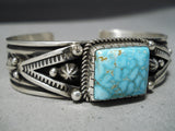 Sensational Vintage Native American Navajo Albert Jake Turquoise Sterling Silver Bracelet-Nativo Arts