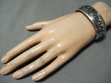 Authentic Vintage Native American Navajo Thomas Singer Sterling Silver Bracelet-Nativo Arts