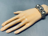 Bulbous Very Old Sturdy Vintage Native American Navajo Sterling Silver Bracelet-Nativo Arts
