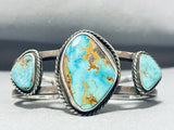 Magnificent Vintage Native American Navajo Royston Turquoise Sterling Silver Bracelet-Nativo Arts