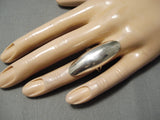 Important Vintage Native American Navajo Kirk Smith Sterling Silver Bubble Ring Old-Nativo Arts