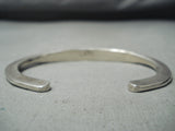 Very Important Authentic Vintage Native American Navajo Wes Willie Sterling Silver Bracelet-Nativo Arts