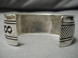 Very Rare!! Vintage Native American Navajo Damale Turquoise Sterling Silver Bracelet Old-Nativo Arts