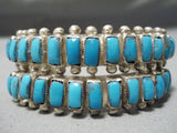 Stunning Vintage Native American Navajo Old Kingman Turquoise Sterling Silver Bracelet-Nativo Arts