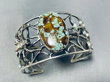 Spider Symbolic Turquoise Vintage Native American Navajo Sterling Silver Web Bracelet-Nativo Arts
