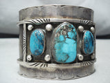 Important Lorre Eyl Vintage Native American Navajo Turquoise Sterling Silver Bracelet-Nativo Arts
