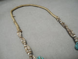 Museum Quality Vintage Native American Navajo Turquoise Nugget Jacla Necklace Old-Nativo Arts