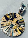 Double Sided Intricacy Genius Native American Navajo Sterling Silver Necklace-Nativo Arts