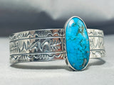 Detailed Wave Native American Spiderweb Turquoise Sterling Silver Bracelet-Nativo Arts