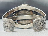 Rare Vintage Native American Navajo Blue Diamond Turquoise Sterling Silver Bracelet-Nativo Arts