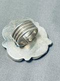 Tremendous Vintage Native American Navajo Turquoise Sterling Silver Ring Signed Abel Toledo-Nativo Arts