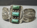 Late 1800's Early 1900's Vintage Native American Navajo Cerrillos Turquoise Bracelet-Nativo Arts