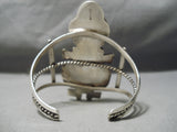 One Of Biggest Best Vintage Native American Navajo Turquoise Kachina Sterling Silver Bracelet-Nativo Arts