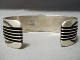Magnificent Vintage Native American Navajo Blue Gem Turquoise Sterling Silver Bracelet Cuff-Nativo Arts