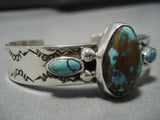 Native American Magnificent Vintage Santo Domingo Royston Turquoise Sterling Silver Bracelet-Nativo Arts