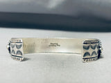 Smithsonian Artist Vintage Native American Navajo Green Turquoise Sterling Silver Bracelet-Nativo Arts