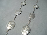 Jeffrey Brown Navajo Sterling Silver Storyteller Necklace Native American-Nativo Arts