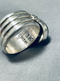 Stunning Native American Navajo Black Onyx Sterling Silver Ring Signed Ben Begaye (d)-Nativo Arts