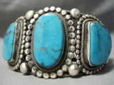 One Of The Best Vintage Native American Navajo Rick Martinez Turquoise Sterling Silver Bracelet-Nativo Arts