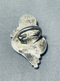 Tremdendous Vintage Native American Navajo Kingman Turquoise Sterling Silver Ring-Nativo Arts