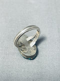 Lovely Vintage Native American Navajo Bisbee Turquoise Sterling Silver Ring-Nativo Arts