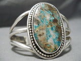 Superior Vintage Native American Navajo Royston Turquoise Sterling Silver Bracelet Old-Nativo Arts