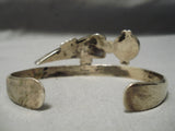 Native American Museum Vintage Navajo Turquoise Kachina Sterling Silver Bracelet Old-Nativo Arts