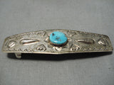 Superlative Vintage Navajo Platero Sterling Silver Native American Barrette-Nativo Arts