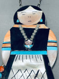The Biggest Ever Native American Zuni Woman Turquoise Sterling Silver Necklace-Nativo Arts