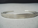 Very Important Authentic Vintage Native American Navajo Wes Willie Sterling Silver Bracelet-Nativo Arts