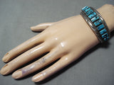 Important Vintage Native American Navajo Sleeping Beauty Turquoise Sterling Silver Bracelet-Nativo Arts
