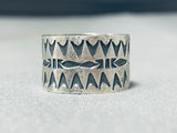 Sensational San Felipe Sterling Silver Ring Signed-Nativo Arts