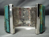 One Of The Best Native American Navajo Royston Turquosie Inlay Sterling Silver Bracelet-Nativo Arts