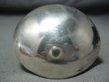 Colossal Signed Navajo Native American Sterling Silver Dome Ring-Nativo Arts