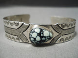 Vivid Vintage Native American Navajo Tortoise Turquoise Sterling Silver Bracelet-Nativo Arts