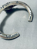 Important Vernon Begay Vintage Native American Navajo 14k Sterling Silver Turquoise Bracelet-Nativo Arts