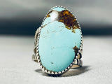 Fabulous San Felipe Signed 8 Turquoise Sterling Silver Colossal Ring-Nativo Arts