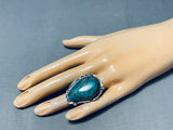 The Best Vintage Native American Navajo Oscar Alexius Turquoise Sterling Silver Ring Old-Nativo Arts