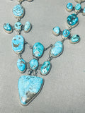 The Best Federico Jimenez Turquoise Sterling Silver Drop Necklace-Nativo Arts
