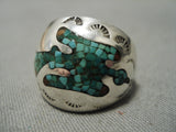 Wonderful Vintage Navajo Turquoise Bird Sterling Silver Native American Ring-Nativo Arts