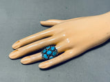 Colossal Vintage Native American Navajo Rare Sterling Silver Ring-Nativo Arts